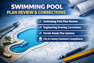 engineer for arizona building plans swimming pool ca, tx, fl drawing correction