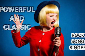 be your powerful classic female rock song singer, hard rock, metal rock artist