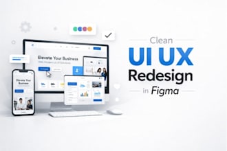 design clean UI UX for website using figma