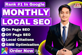 do monthly local SEO services to rank on google map for plumber