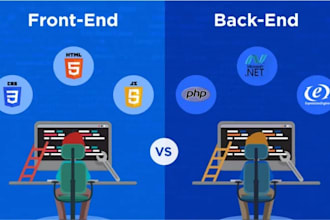 be your front end and back end developer with php