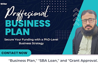 write a professional business plan for sba loan and grant approval