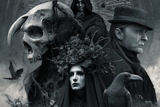 draw anything dark art, horror, for merch and cover art