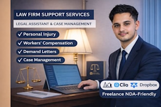 provide law firm support services remote legal assistants and case