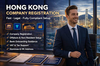 register your hong kong company with bank and tax setup
