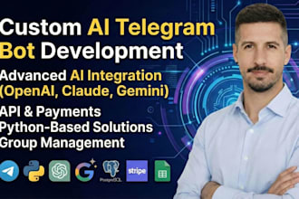 develop a custom ai telegram bot with python and API integration