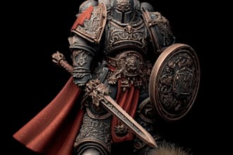 draw your warhammer 40k, sigmar and dnd miniatures