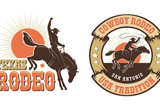 do high quality esport rodeo mascot logo with t shirt design