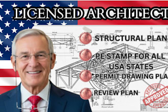 do permit drawing with pe stamp for roof trusses framing for steel structure USA