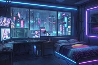 create high quality anime backgrounds