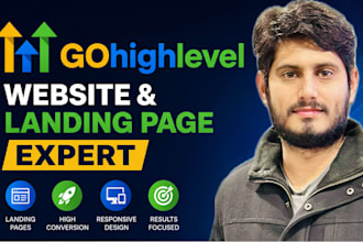 build gohighlevel landing pages, funnels and CRM automations