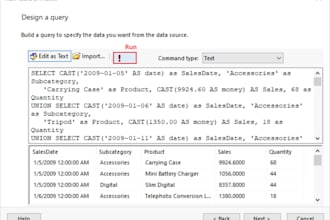 write your sql reports and database views