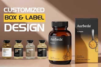 do product label design, vial label design and peptide vial