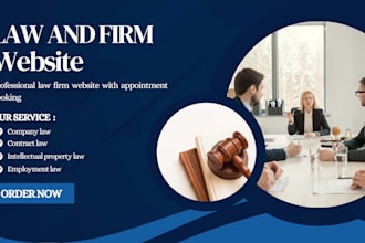 create a professional law firm website with appointment booking