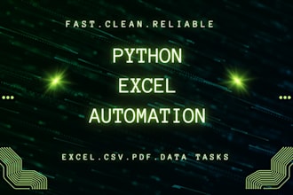 automate excel and CSV tasks using python scripts
