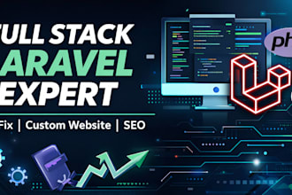 do full stack development PHP laravel SEO bug fix custom website mysql error