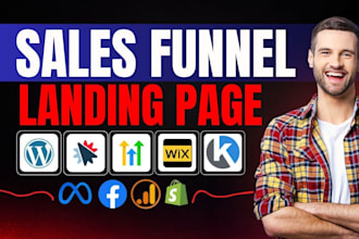 design sales funnels in gohighlevel, clickfunnels, kartra, wordpress, wix expert