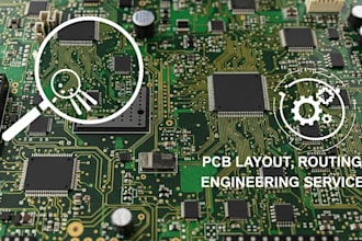 design custom pcb layout, pcb routing  and engineering service