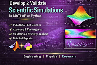 develop and validate scientific simulations in matlab or python