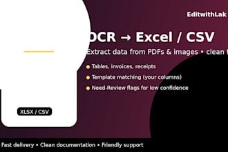 extract data from pdfs or images to excel or csv using ocr