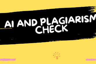 check ai and plagiarism scores and provide reports