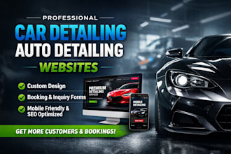 car detailing website, car wash website, auto detailing auto body repair website