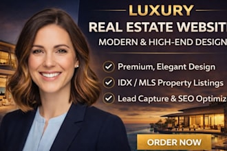 build luxury idx real estate wordpress website with modern high end design
