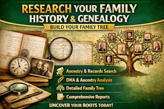 research your family history, genealogy and build your family tree