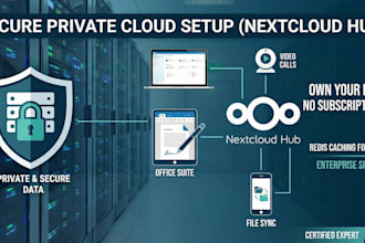 set up nextcloud hub for secure private file storage