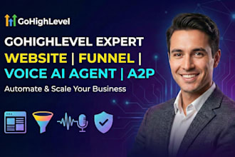 go high level expert gohighlevel website ghl sales funnel voice ai agent a2p