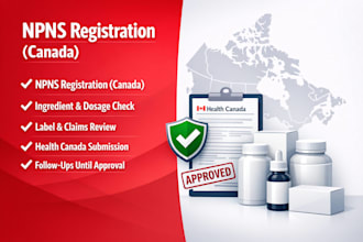 register your product for npns canada and obtain health canada approval