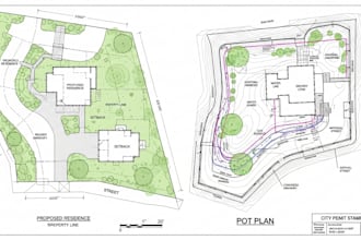 draw site plan, plot plan for city permit in autocad