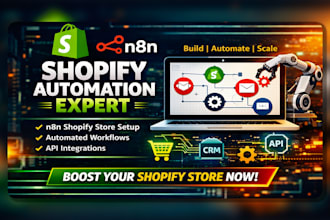 build shopify automation, n8n shopify store, automated shopify