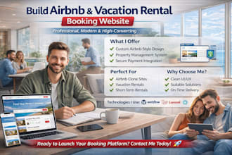 build airbnb booking website design, airbnb and vacation rental booking website