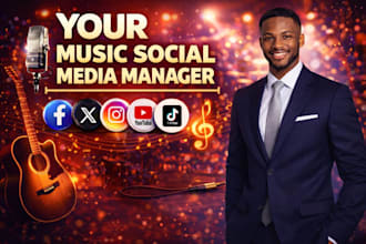 be your music social media manager and content creator