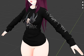 covert, rig, fix 3d model for mmd, vrchat, vtuber, vrm, koikatsu, weight paint