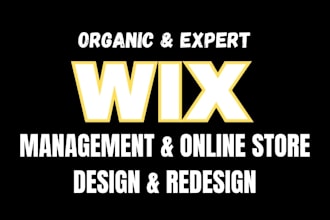 be expert wix online store manager, wix design and redesign, store maintenance