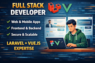 build a responsive website with laravel vuejs
