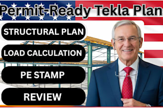 design and pe stamp tekla structural plan, pole barn house and load calculation