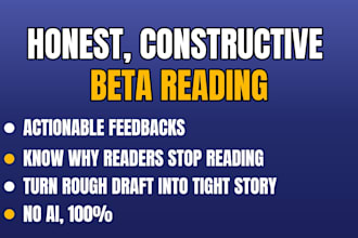 beta read plot holes in your manuscript and provide honest feedback without ai