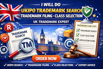 do ukipo trademark search trademark filing class selection UK trademark expert