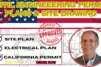 permit ready set city permit drawing civil engineer permit plan site plan ca tx