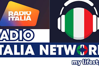 do a radio promotion for your song and ads on italy, mexico radio live