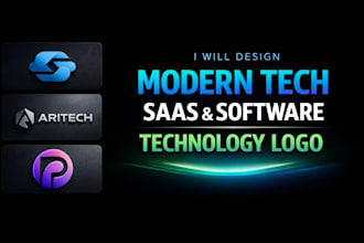 design a modern logo and full branding kit for startups and saas business
