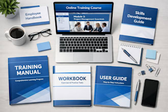 create professional training manuals, courses, workbooks, and user guides