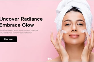 design shopify beauty store skincare website hair extension shop