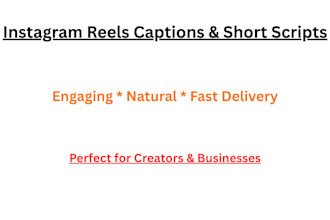 write engaging instagram reels captions and short scripts