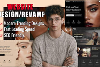 design or revamp barber shop, jewelry store, spa, cosmetic beauty website