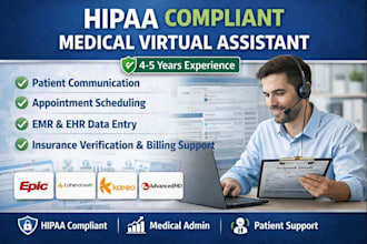 be your medical virtual assistant for admin support