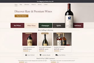 build wine shopify store liquor beverages store wine website dropshipping store